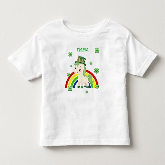 Personalisierter St. Patrick's Day Kleinkind T-shirt (Vorderseite)