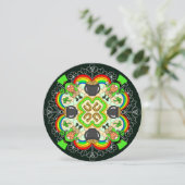 Personalisierter St. Patrick's Day Mandala Feiertagskarte (Stehend Vorderseite)