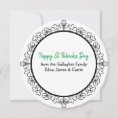 Personalisierter St. Patrick's Day Mandala Feiertagskarte (Rückseite)
