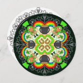 Personalisierter St. Patrick's Day Mandala Feiertagskarte (Vorne/Hinten)