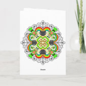 Personalisierter St. Patrick's Day Mandala Feiertagskarte (Rückseite)