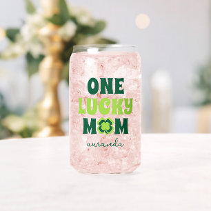 Personalisierter St. Patrick's Day One Lucky Mama Dosenglas