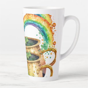 Personalisierter St. Patrick's Day Regenbogen Milchtasse