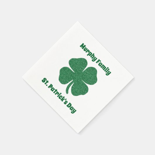 Personalisierter St. Patrick's Day Serviette (Ecke)