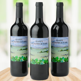 Personalisierter St. Patrick's Day Weinetikett