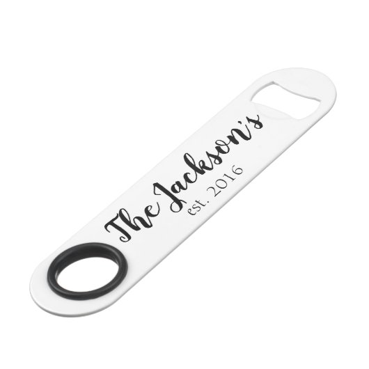 Personalisierter Stahlflaschenöffner Speed Flaschenöffner (Vorderseite Schrägansicht)