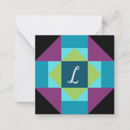 Personalisierter Stallquilt Mitteilungskarte