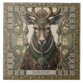 Personalisierter Stammesgeist Hirsch Altarpiece Fliese (Vorderseite)