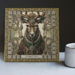 Personalisierter Stammesgeist Hirsch Altarpiece Fliese<br><div class="desc">Treten Sie ein in die mystischen Reiche der Natur und des Souls mit unserem Personalisierten Stammesgeist Hirsche Keramik Tile. Inspiriert durch das harmonische Zusammenspiel von fröhlicher Ästhetik und Teppichpunk, präsentiert diese Keramik Kachel eine einzigartige visuelle Leckerei, die das Alltägliche und das Göttliche verbindet. Ein bezauberndes Hirsch, mit Stammestühlen geschmückt, empfängt...</div>