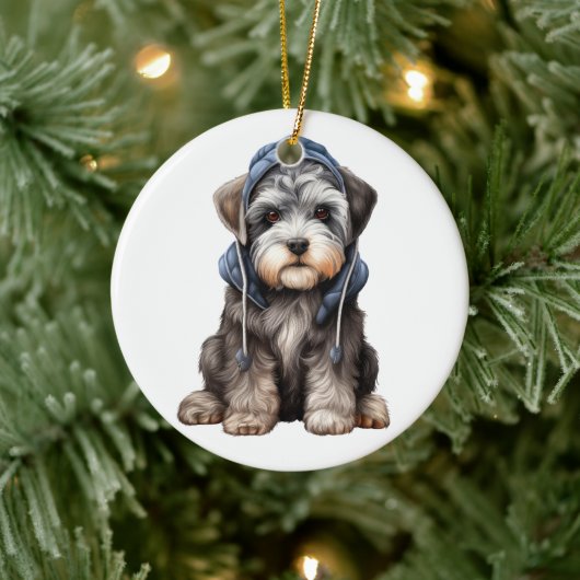 Personalisierter Standard Schnauzer Dog Keramik Ornament (Baum)