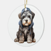 Personalisierter Standard Schnauzer Dog Keramik Ornament (Links)