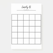 Personalisierter Standardposten, der mit Gitter no Post-it Klebezettel (Vorderseite)