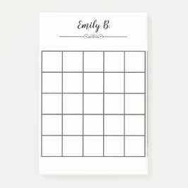 Personalisierter Standardposten, der mit Gitter no Post-it Klebezettel