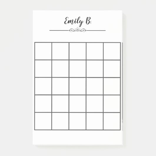 Personalisierter Standardposten, der mit Gitter no Post-it Klebezettel (Vorderseite)