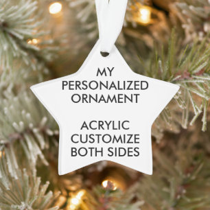 Personalisierter STAR ACRYLIC-FOTO Ornament