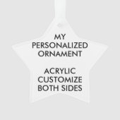 Personalisierter STAR ACRYLIC-FOTO Ornament (Vorderseite)