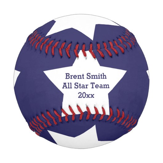 Personalisierter Star Baseball (Rückseite)