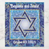 Personalisierter Star des David Wine Labels Weinetikett (Einzelnes Label)