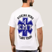 Personalisierter Star des Lebens Weiße EMS, EMT-T T-Shirt (Rückseite)