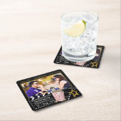 Personalisierter Star Frame Rechteckiger Pappuntersetzer (Vor Ort)