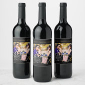 Personalisierter Star Frame Weinetikett (Flaschen)