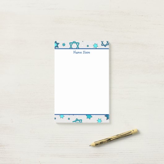 Personalisierter Star von David Post-It Post-it Klebezettel (Auf Schreibtisch)
