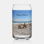 Personalisierter Starfish am Strand Dosenglas (Vorderseite)