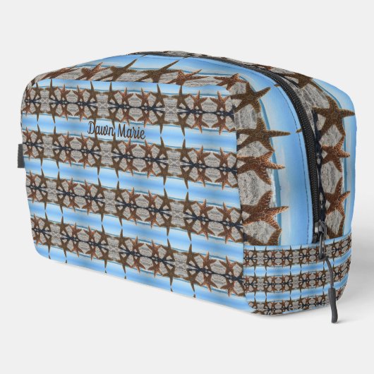 Personalisierter Starfish am Strand Waschbeutel (Rechte Ecke)