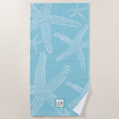 Personalisierter Starfish blass Strandtuch (Vorderseite)