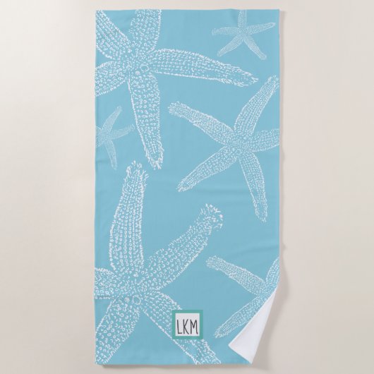 Personalisierter Starfish blass Strandtuch (Vorderseite)