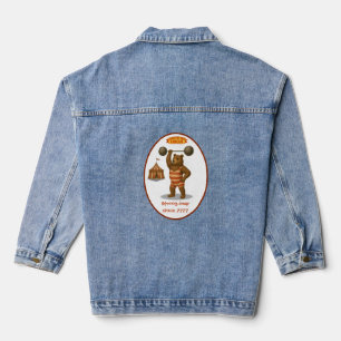 Personalisierter "Starker Bär" Jeansjacke