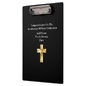 Personalisierter Stationary Priest Nun Clergy Kath Klemmbrett (Links)