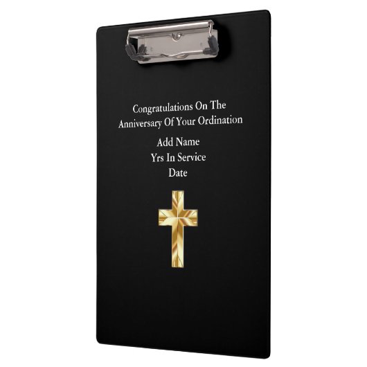 Personalisierter Stationary Priest Nun Clergy Kath Klemmbrett (Links)