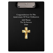 Personalisierter Stationary Priest Nun Clergy Kath Klemmbrett (Vorderseite)