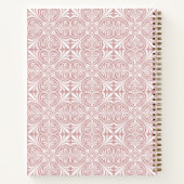 Personalisierter Staubrose-Geometrischer Blumenauf Notizblock (Rückseite)