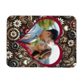Personalisierter Steampunk Herz Valentinstag Magnet (Horizontal)