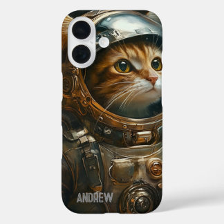 Personalisierter Steampunkatronenastronaut iPhone 16 Hülle
