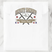 Personalisierter Stellvertreter des Polizeichefs Ovaler Aufkleber (Tasche)