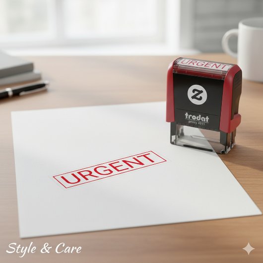 Personalisierter Stempel mit dringendem Text und S