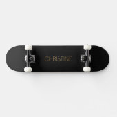 Personalisierter Stencil Schriftart Christine Gold Skateboard (Horizontal)
