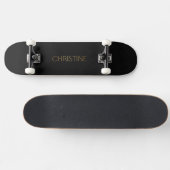 Personalisierter Stencil Schriftart Christine Gold Skateboard (Horizontal)