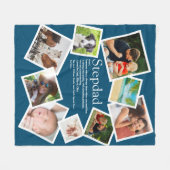 Personalisierter Stepdad Name Definition 9 Foto Bl Fleecedecke (Vorderseite (Horizontal))