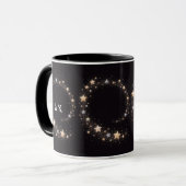 Personalisierter Stern-Spirale Anfangsbuchstabe Ge Tasse (Vorderseite Links)