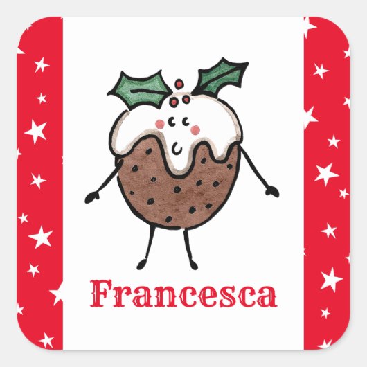 Personalisierter Sticker für den Weihnachtsbaum (Vorderseite)