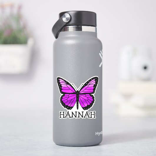Personalisierter Sticker für die Lila Schmetterlin (HydroFlask)