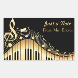 Personalisierter Sticker für Musical Piano und Tre