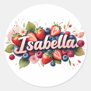 Personalisierter Sticker Isabella Berry Design
