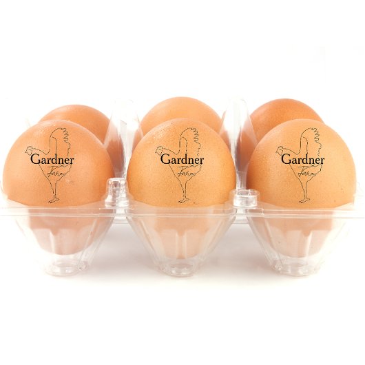 Personalisierter Stift Art Hen Name Ei Gummistempel