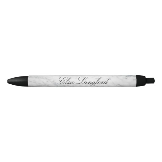 Personalisierter Stift aus weißem Marmor (Vorderseite)