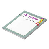 Personalisierter Stift grün Notizblock (Rotiert)